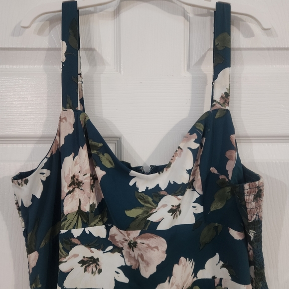 Abercrombie & Fitch Floral Maxi Dress - Teal and Cream - Picture 3 of 15